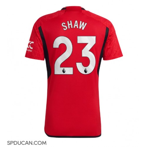 Muški Nogometni Dres Manchester United Luke Shaw #23 Domaci 2023-24 Kratak Rukav